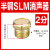 气动接头 电磁阀消声器 SLM铜平头消声器SLM-M5/01/02/03/04 半铜 2分