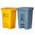 庄太太【68L特厚灰色】加厚带盖脚踏式医疗废物垃圾桶利器盒