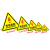 谋福（CNMF）PVC三角形安全标识牌 当心触电有电危险告示牌(12*12CM有电危险)