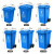 领象 上海分类垃圾桶 加厚户外环卫垃圾桶大号带盖小区物业酒店学校大垃圾桶 红色100L 有害垃圾