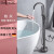 DOCNACHT 德国枪灰色落地式浴缸边独立式卫生间淋浴室花洒冷热全铜水龙头 枪灰墙面接水