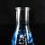 耐高温锥形瓶玻璃三角烧瓶加厚高硼硅毫升直口广口化学三角瓶实验室 广口2000ml 带塞子