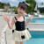 梵迪拉（F.DYRAA）儿童泳衣女童连体公主裙女孩女宝幼儿宝宝游泳衣32643粉色3XL