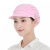 阿力牛 ATH-022 工作帽子 女车间工厂防尘透气 食品厂包头 卫生餐饮 厨师帽 半网粉色 