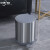 中环力安 北欧不锈钢垃圾桶分类方形脚踏式有盖厨房客厅创意废纸篓 圆形灰色
