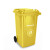 急先锋户外垃圾桶 两轮移动塑料垃圾桶100L 蓝色 HDPE材质 黄色 120L(两轮款)