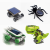 羽凡鸟汽车蜘蛛蚂蚁6合1太阳能DIY机器创意儿童新奇拼装玩具 三合一恐龙战队