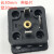 DIN43650电磁阀插头座插脚连接器接线盒方型底座4插片4孔3插3孔 长3插头