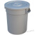 带盖圆形塑料桶面粉桶工业环卫物业桶大容量酒店厨房收纳储水桶 B型100L水桶带盖