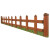 万尊 草坪塑钢护栏变压器隔离防护栏园林塑钢围栏花园围栏木纹色（40cm高）1米价