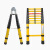 筑采（ZHUCAI）伸缩梯鱼竿梯电力电工施工梯人字梯竹节梯玻璃钢 2.5米伸缩单梯