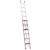 漫堡德 伸缩梯子 铝合金家用室内外工程伸缩直梯 1.5mm厚4米伸缩直梯（红色加固）