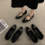 西马驼（XIMATUO）黑色单鞋女2024秋冬新款晚晚鞋子平底玛丽珍女鞋法式温柔配裙子鞋 方扣 35