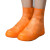 防滑耐磨TPE均码雨鞋户外登山防水雨鞋套时尚一体中筒鞋套B 橙色 男均码41-44