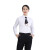 中神盾Z-1男女式长袖衬衫150-155/S (100-499件价格)白色超细斜
