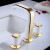 科勒（KOHLER）全铜三孔面盆龙头浴缸分体三件套双控黑色洗脸盆冷热龙 白色铬色