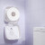 瑞沃 大圆形纸巾盒 壁挂厕纸盒 免打孔厕所卫生纸盒 V-610-1 白+蓝 单位：个