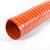 高温风管300度红色硅胶硫化耐腐蚀防火抽风软管 钢丝伸缩管通风管 内径20m4米