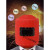 仁聚益电焊面罩红钢纸焊帽子焊工防护安全头戴式焊接氩弧焊防火星防高温 蓝帽可视窗翻盖自带2片镜片++
