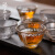 山头林村日式锤纹玻璃品茗杯水晶透明杯功夫茶具套装家用主人小茶杯小茶碗 点金宽口杯