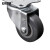 安赛瑞 小型PU平顶万向脚轮（ 1.5寸）工业家具滑轮 平板车轮轱辘滚轮 承重30kg 易得力企业可定制 16194