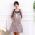 佳护厨房围裙韩版时尚可爱卡通小兔子围裙工作广告礼品围裙定制印字 玫红色 60CM*90CM左右