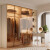 墅具衣柜2024新款现代轻奢玻璃门衣帽间卧室家用欧松实木颗粒板大衣橱 1.2米三门衣柜（2米高）