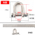 保险型卸扣 304不锈钢D型卸扣U型起重开口销带螺母美式 M8保险型卸扣5个