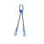 品尔优/PPU 双腿100级链条成套索具(旋转安全钩)UCG2-08 0~45° 载荷3.5t 蓝色 UCG2-08-10m 15 