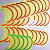 压力表三色标识反光5cm/10cm贴1/2圆弧红黄绿半圆弧上下限边线色环贴 10cm红色1包50条