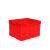 迈恻亦塑料周转箱不良品箱胶框工业储物箱加厚长方形大号带盖收纳箱  红 M90/450*330*100mm