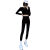 俞兆林（YUZHAOLIN）瑜伽打底裤女外穿春夏季薄款紧身弹力高腰收腹提臀骑行芭比鲨鱼裤 黑色[加绒-纯色] 均码 适合80-115斤