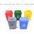 废物灰色生活垃圾桶小号污物摇盖桶黄色5L10L8L15L棉签桶 摇盖8L蓝1个立式