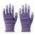 浸塑胶涂指涂掌尼龙手套劳保工作耐磨防滑干活打包薄款胶皮手套 紫色涂指手套(60双) L