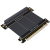 杨笙福ADT显卡延长线 PCIE4.0x16 适配ATX电1脑机箱 显卡90度高速 R33SH-BK-4.0-黑色线 4.0x16通 0.10m