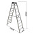 稳耐（werner）稳耐梯子家用人字梯四步铝合金梯双侧两用合梯 210CN  十步梯3米（严禁用作直梯
