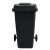 简厚 厨余分类垃圾桶大号厨房户外商用医疗干湿分离蓝色灰色绿色加厚全国标准分类塑料垃圾桶 灰色挂车款80L