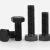 铁屹 8.8级黑色螺栓 外六角螺栓 全螺纹螺丝 螺杆螺母垫片套装 一包价 M16*90 10个/包