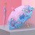 舒夷 防水套黑胶儿童伞公主可爱卡通幼儿园小宝宝自动男女生长柄伞 直径85cm美人鱼