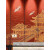 XMSJ新中式阁楼塔浮雕包间竹木纤维护墙板书房茶室酒楼背景墙集成墙板 3D平面纤维板 (木材)