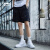李宁（LI-NING）【k】李宁短卫裤男士BADFIVE系列篮球系列夏季男装透气运动裤AKS 黑迷彩-3 M