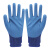 牛郎星 劳保手套加厚耐磨胶片手套 防滑防割工地作业吊卡NL-369蓝（12付）