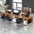 圣黎家具 SHENGLI 办公桌椅组合职员桌四人位屏风桌单人卡位工位电脑员工桌 胡桃色(1.4米) 单人位(不含柜)
