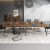 奈高钢架会议桌长条桌洽谈桌办公桌椅工作台会客培训桌2.4米含8把椅