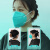 保为康 n95口罩 独立包装 头戴式 防飞沫阻隔颗粒物细菌过滤≥95%透气3D立体成人防护口罩（绿色1箱300个）
