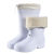 EVA白色卫生靴加绒食堂厨房工厂专用雨靴防滑耐油高筒棉水鞋 EVA高帮加棉 36