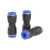 快速快插接头气管软管直通对接PU4/6/8/10/12/16气动配件大全气泵 蓝色P U12(50个装)