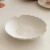 韩国ins复古花型陶瓷餐具菜盘子家用意面西餐盘水果沙拉盘 叶脉花边 汤盘