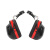 挂安全帽耳罩隔音降噪防噪音消音工厂工业护耳器插挂式安全帽专用 隔音耳罩+安全帽(红色)