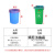 蓝色绿色垃圾袋大号 分类40升30L240红色120咖啡色60干湿80可回收  乐贝静 120*140 加厚红色50只 加厚